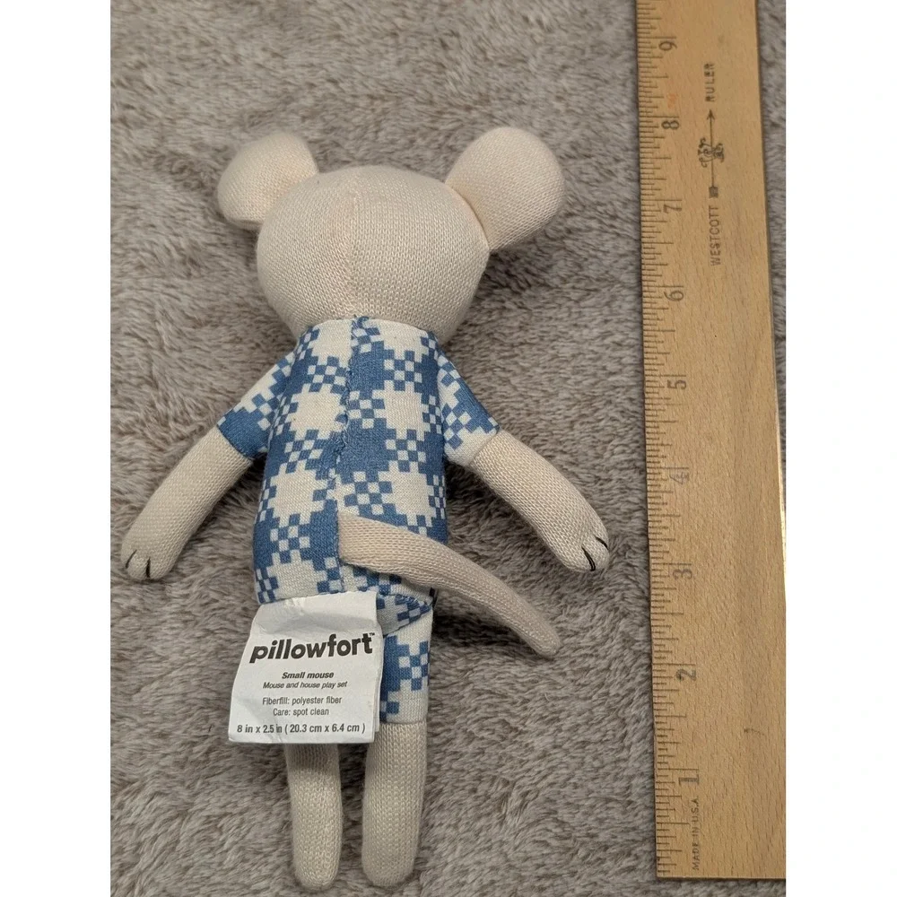 Pillowfort Small Mouse Plush Blue Argyle Sweater Target House Play Set 8